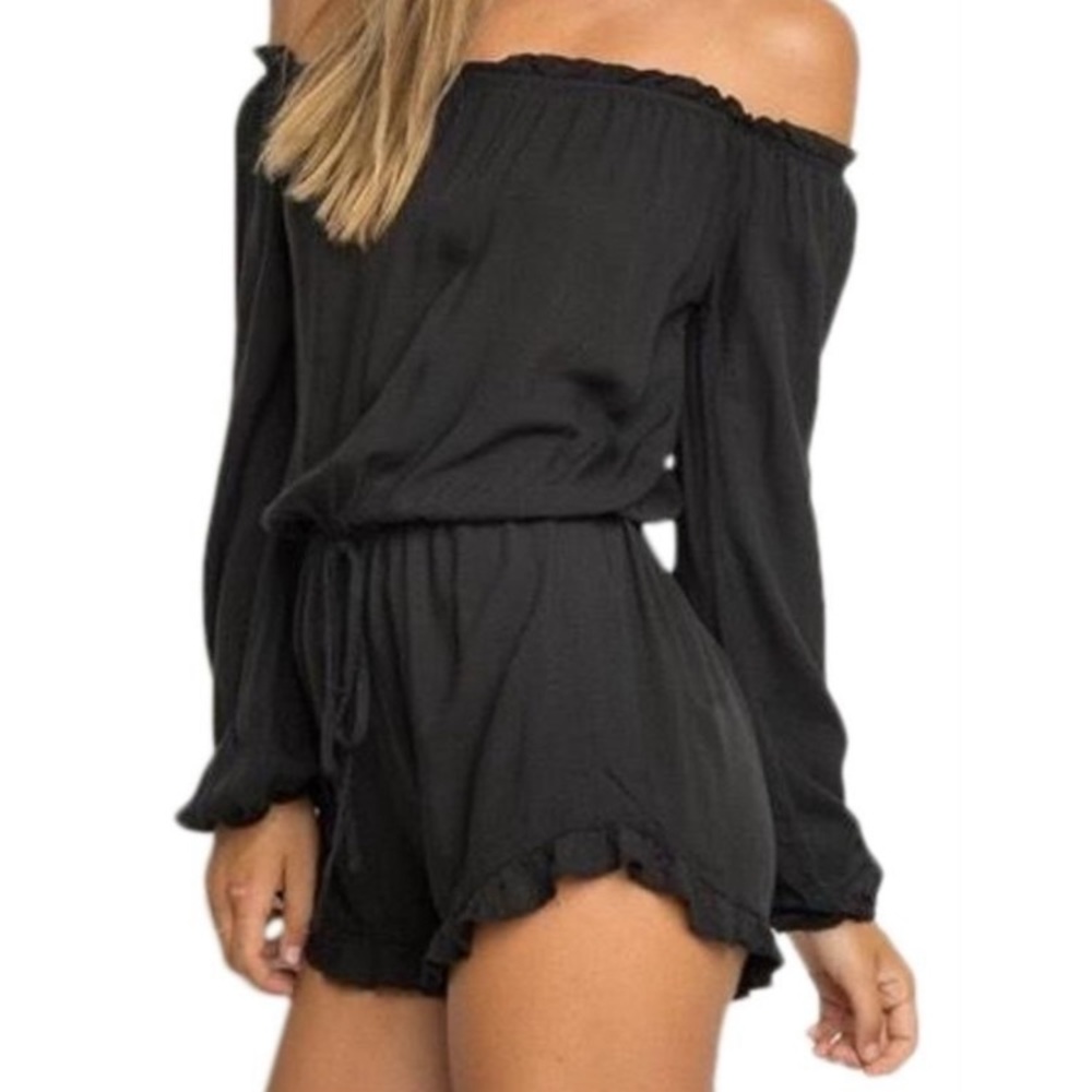 Brandy Melville long sleeve black romper